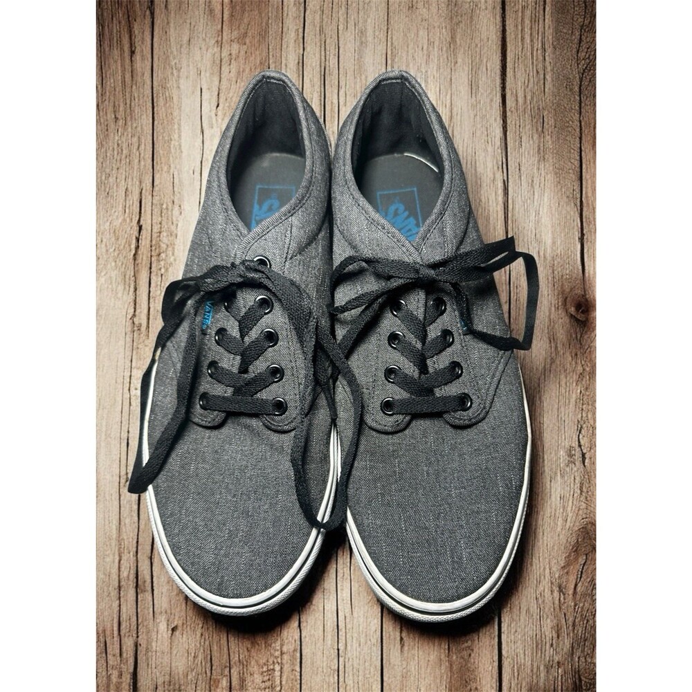 Mens 9 Vans Off‎ The Wall Charcoal Gray Sneakers